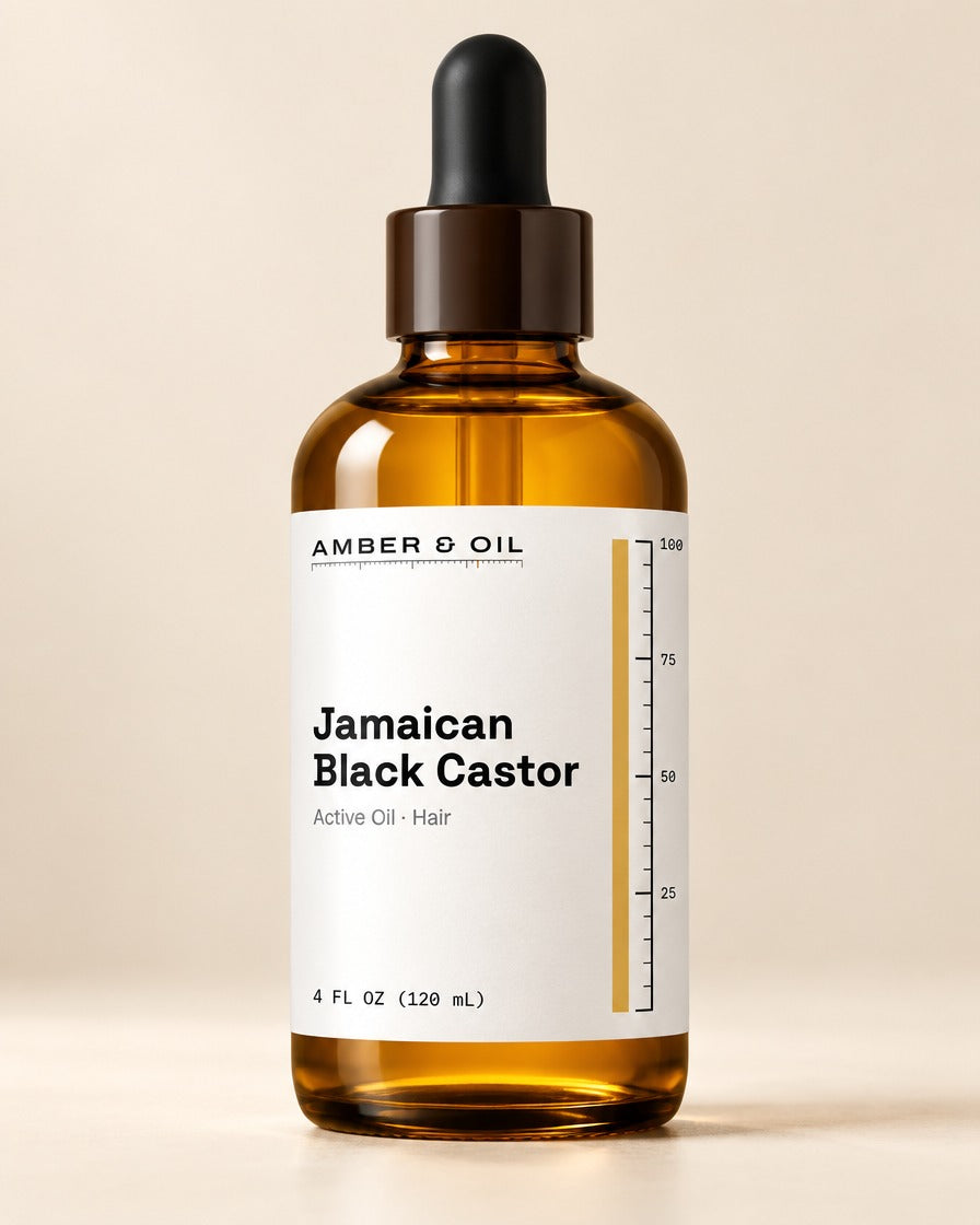 Amber & Oil Jamaican Black Castor bottle