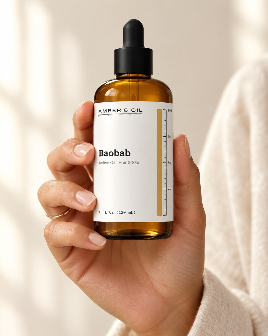 Amber & Oil Baobab in hand