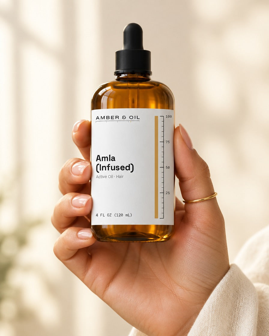 Amber & Oil Amla Infused in hand
