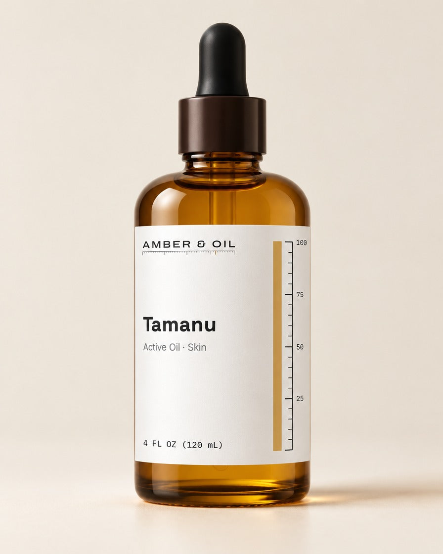 Amber & Oil Tamanu bottle
