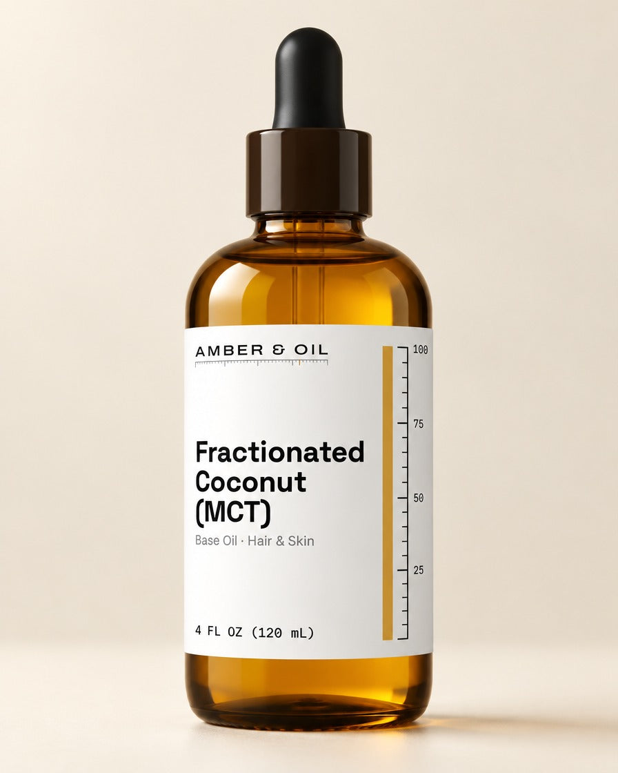 Amber & Oil Fractionated Coconut MCT bottle