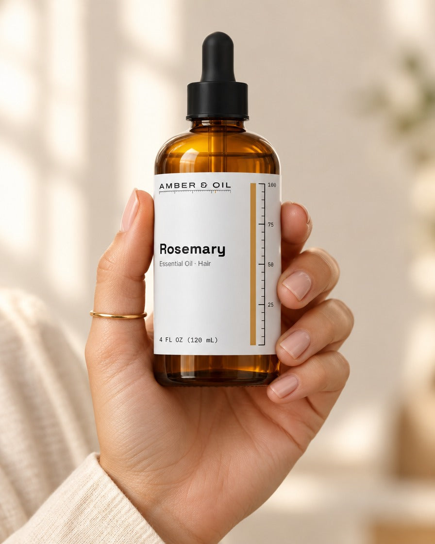 Amber & Oil Rosemary in hand
