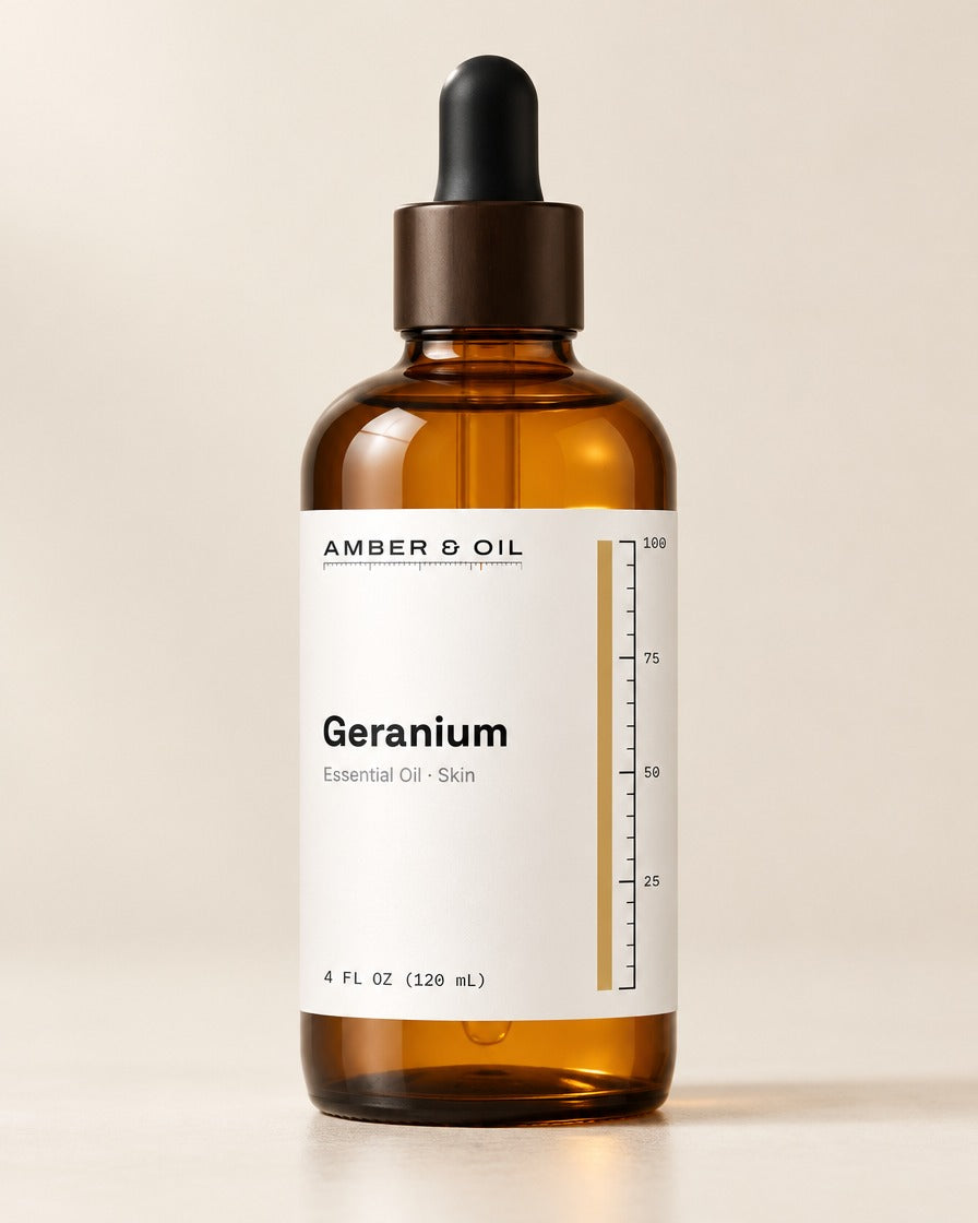 Amber & Oil Geranium bottle