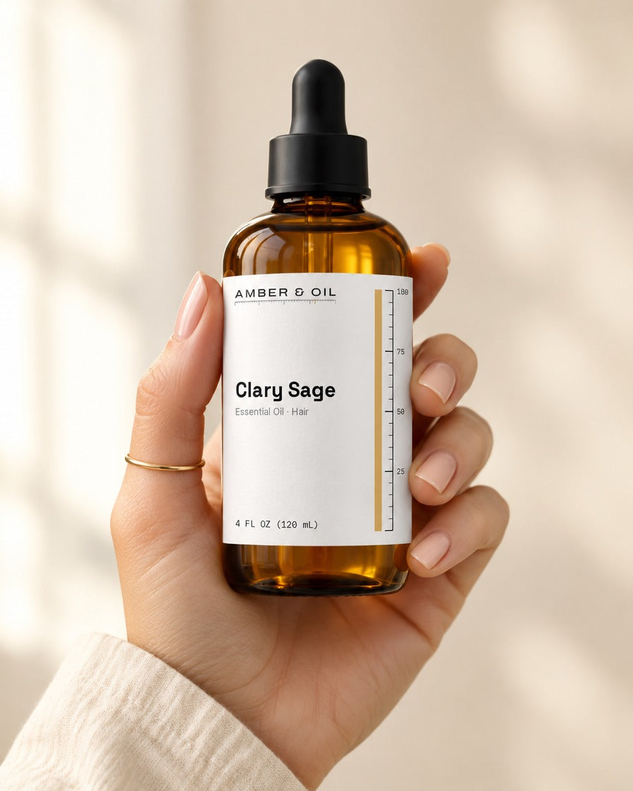 Amber & Oil Clary Sage in hand