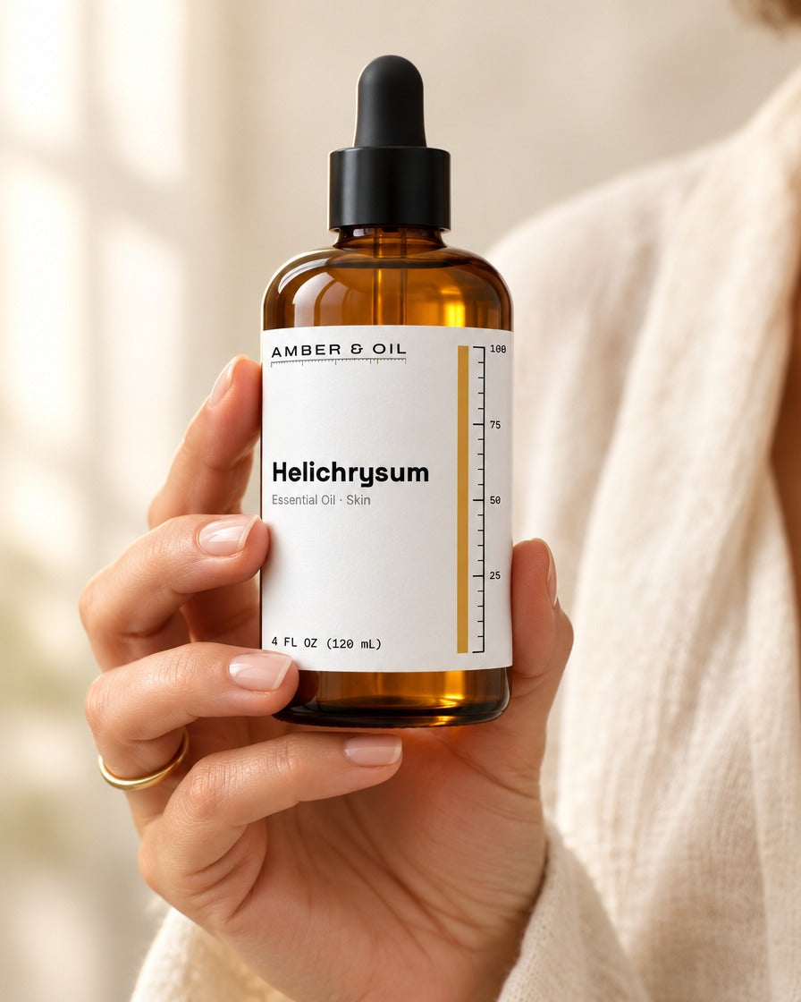 Amber & Oil Helichrysum in hand